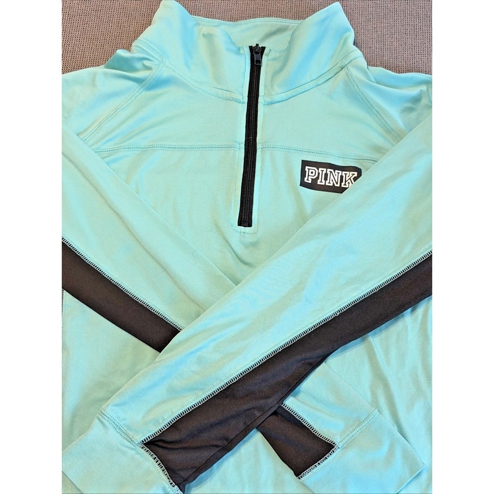 PINK Victoria's Secret Athletic Workout Running Gym Ready Quarter Zip Pullover L